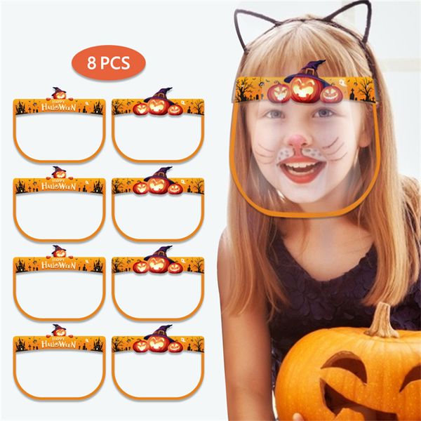 kids transparent clear face shield plastic full face masks protective visible lip reading masks sun visors christmas halloween sale e9903, Yellow